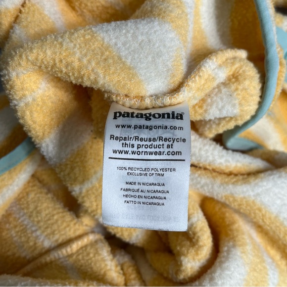 Patagonia Eucalyptus Fronds Vela Peach Synchilla Snap-T Fleece Pullover Medium - Picture 4 of 6